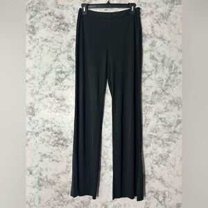 Ann Taylor Black Wide Leg Pants Sz 4 liquid knit eUC